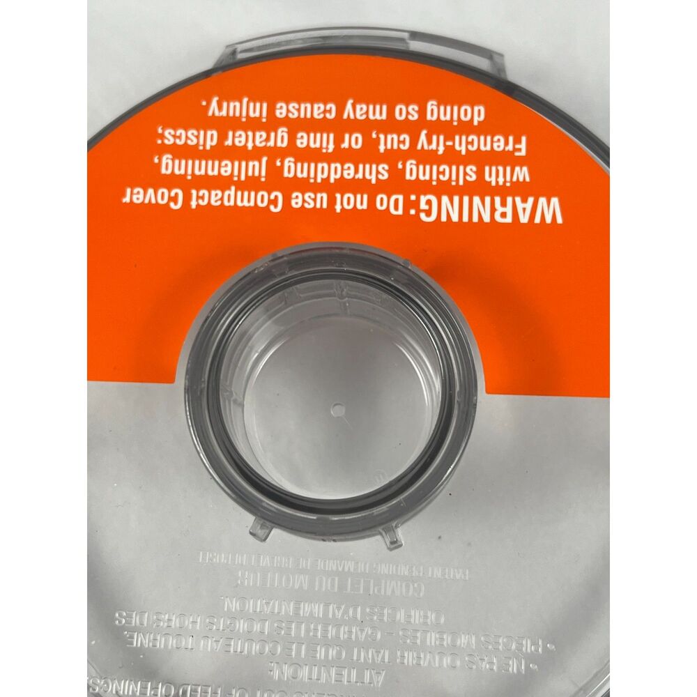 New Cuisinart Food Processor Flat Cover Lid w/ Cap DLC-806GTXT-1 4-Tab Tritan - Picture 6 of 8